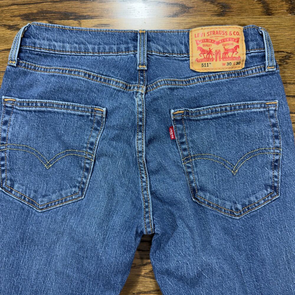 Levi's 511 Slim Fit Jeans 30x30 Medium Wash Blue Denim